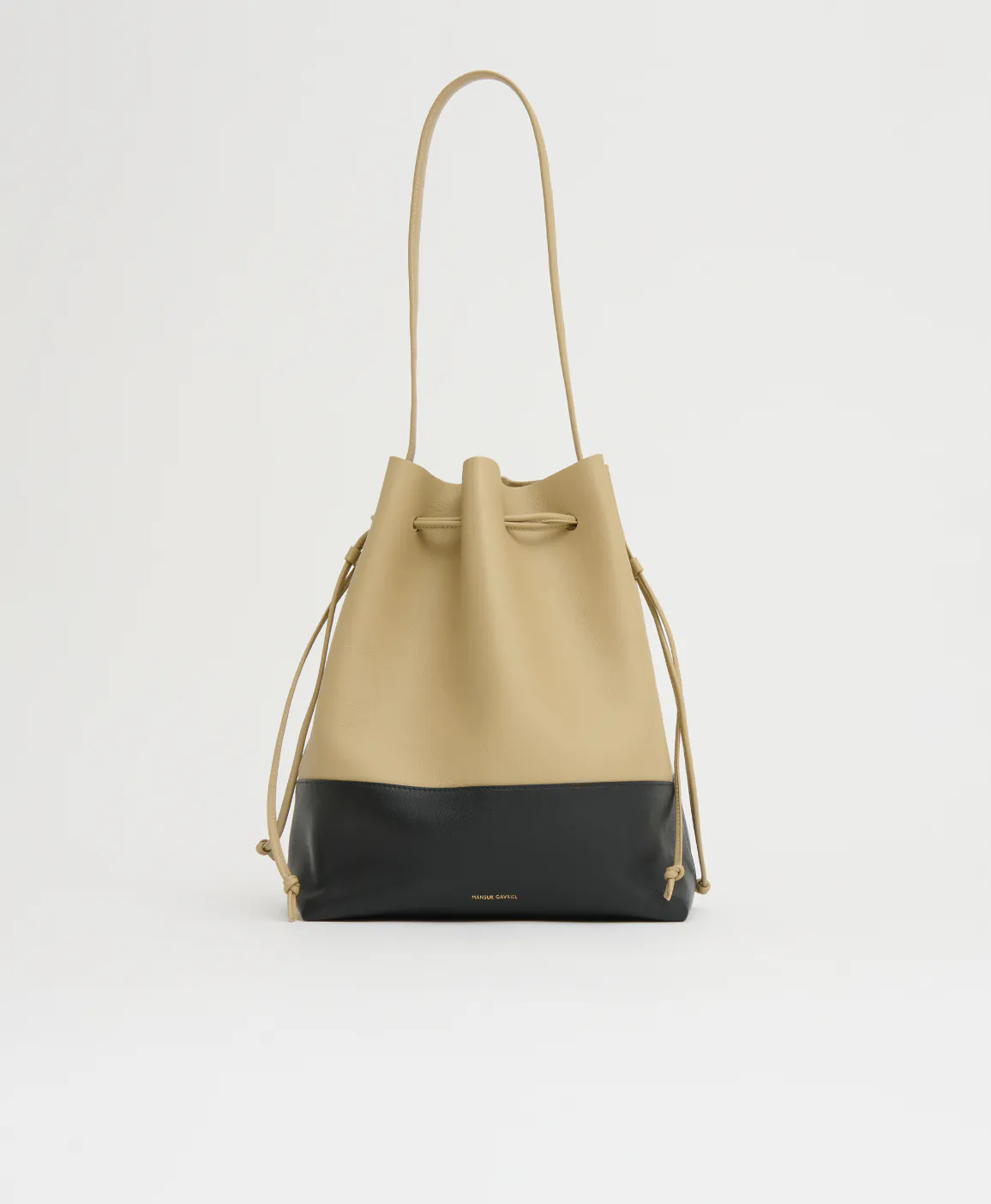 Mansur Gavriel Drawstring Cabas Khaki Black (2)