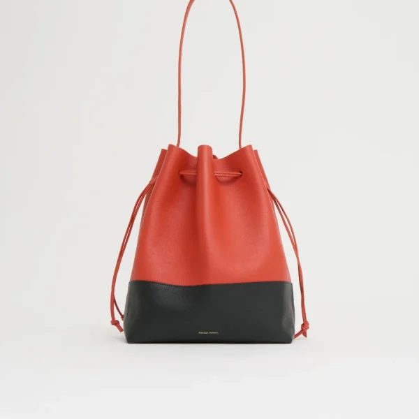 Mansur Gavriel Drawstring Cabas Pomodoro Black