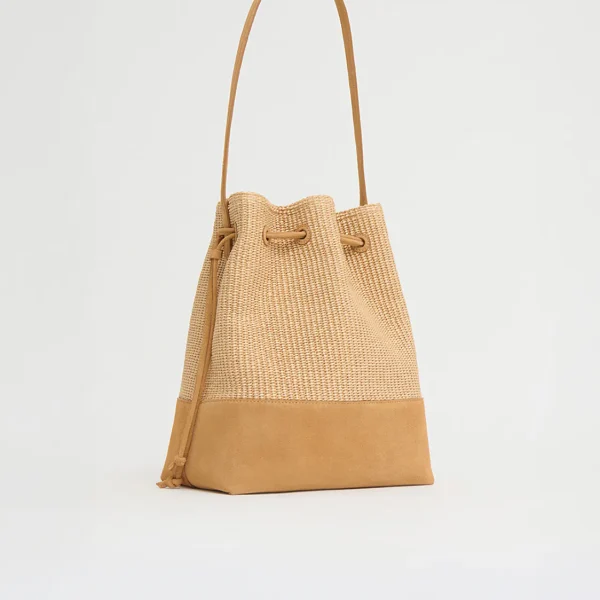 Mansur Gavriel Drawstring Cabas Raffia