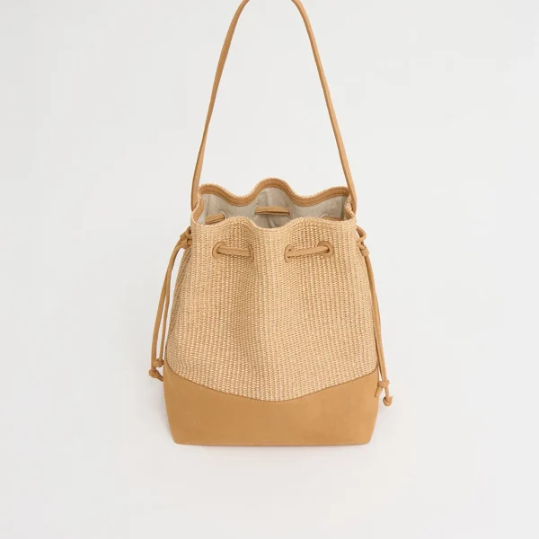 Mansur Gavriel Drawstring Cabas Raffia
