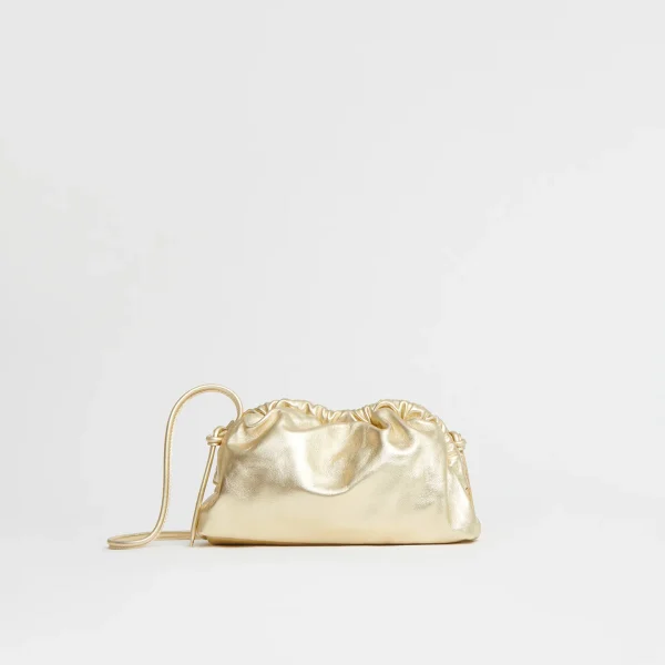 Mansur Gavriel Mini Cloud Clutch Gold