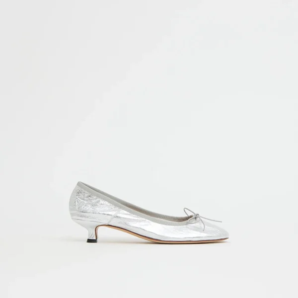 Mansur Gavriel Dance Kitten Crinkled Silver