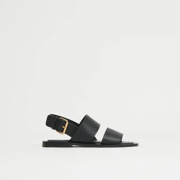 Mansur Gavriel Double Strap Sandal Black