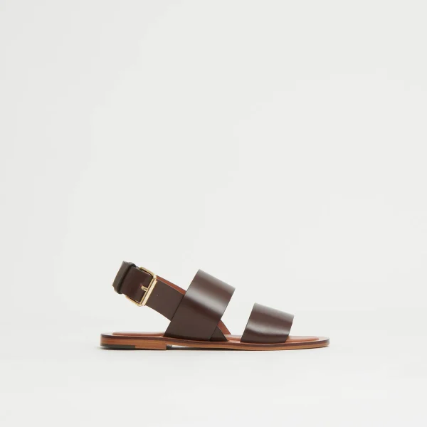 Mansur Gavriel Double Strap Sandal Chocolate