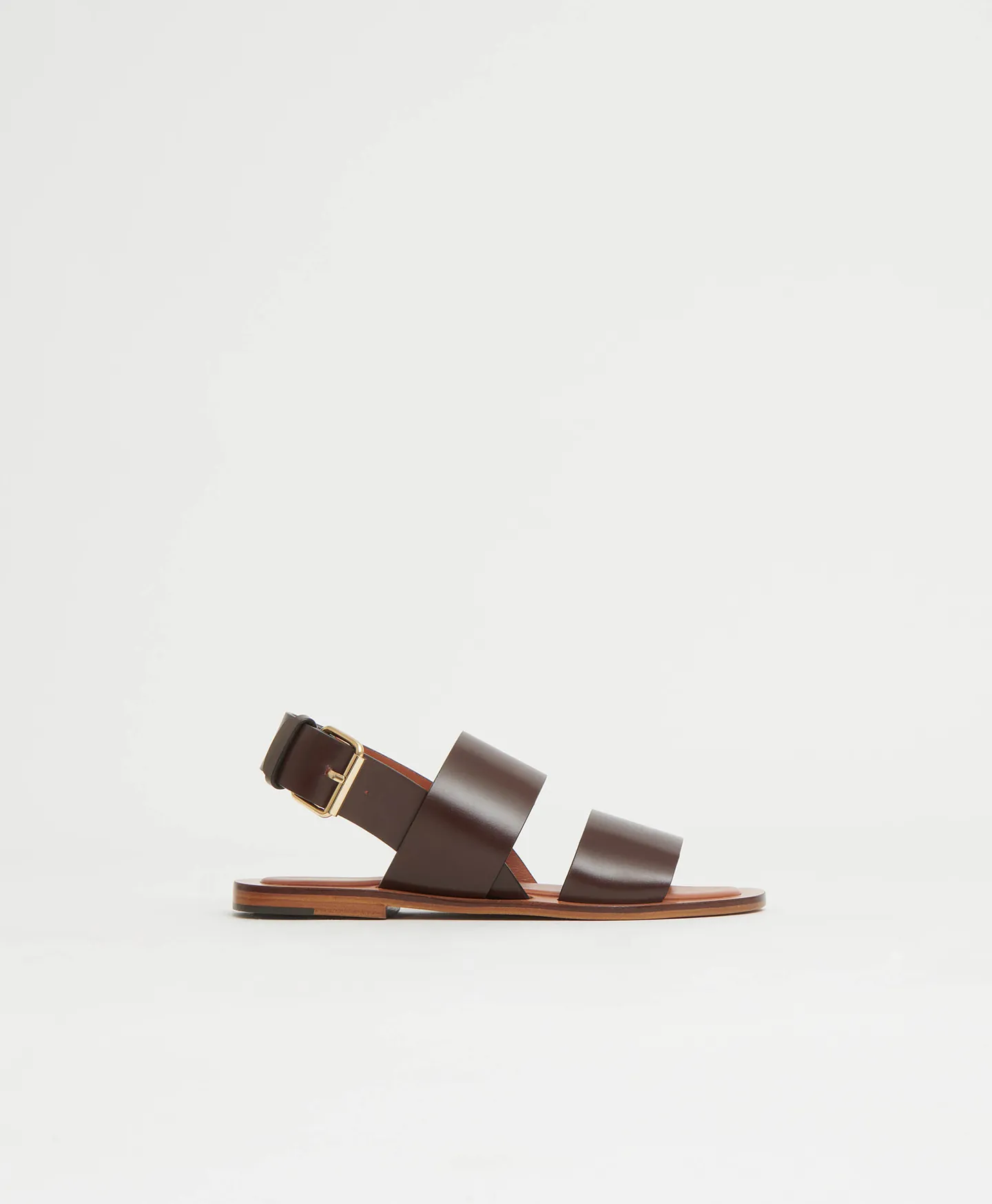 Mansur Gavriel Double Strap Sandal Chocolate (1) Mansur Gavriel Double Strap Sandal Chocolate