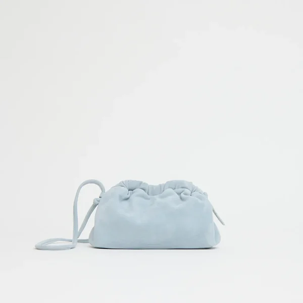 Mansur Gavriel Mini Cloud Clutch Baby Blue Suede