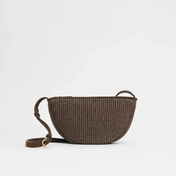 Mansur Gavriel Moon Sling Ebony Raffia